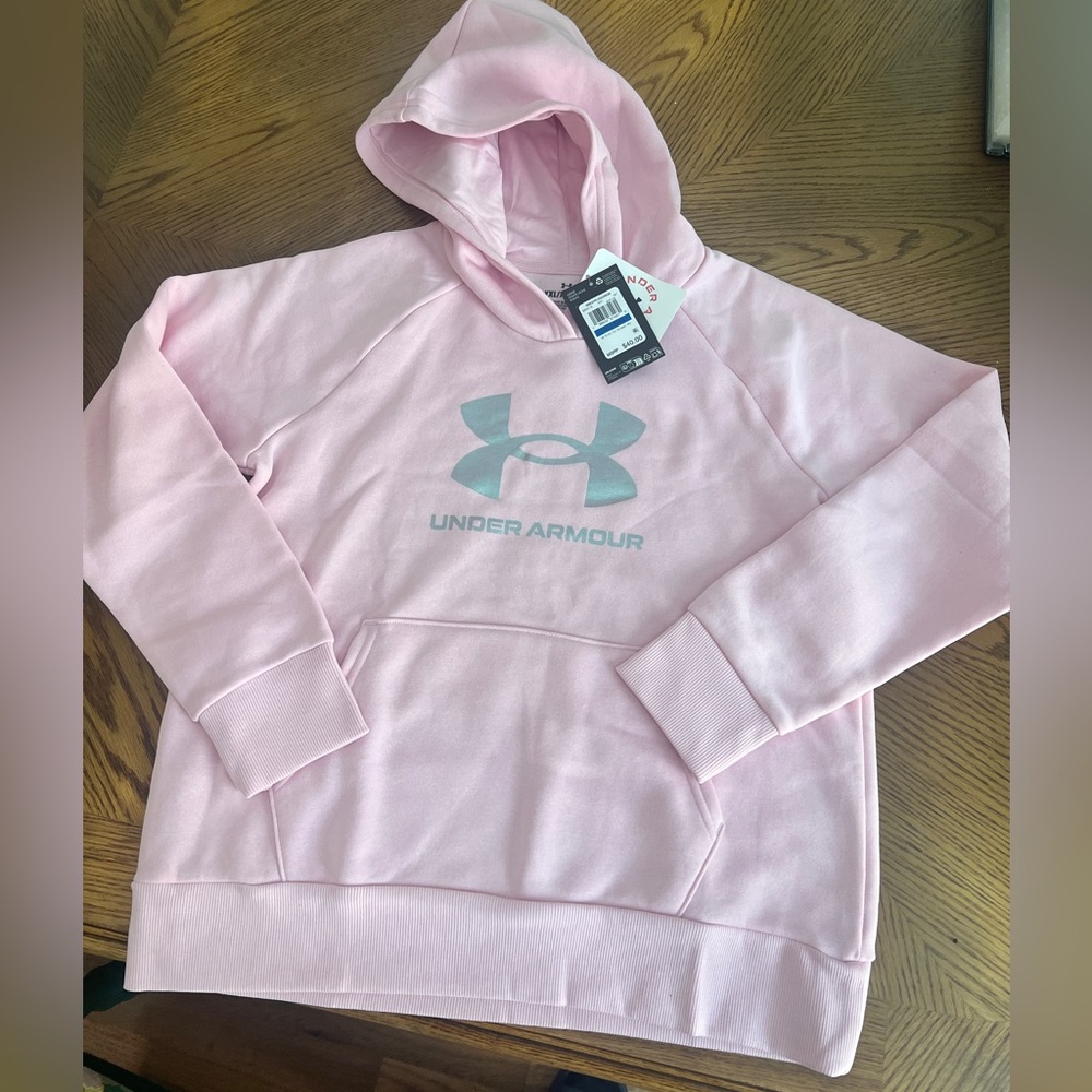 Under Armour Pink Hoodie youth xl Brand new